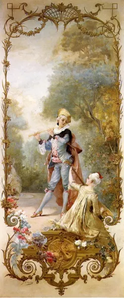 Elegance painting by Georges Jules Victor Clairin