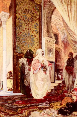 Entering The Harem by Georges Jules Victor Clairin - Oil Painting Reproduction