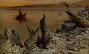 La chimere a l'ile de Sarah Bernhardt by Georges Jules Victor Clairin Oil Painting