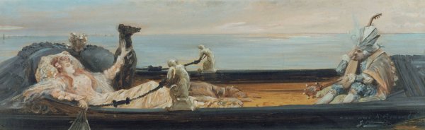 Main Product Photo of La gondole  Painting by Georges Jules Victor Clairin