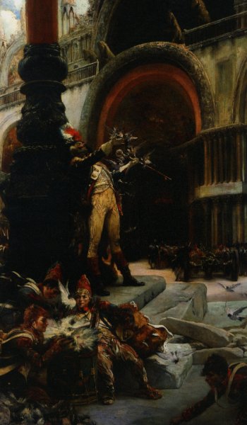 Main Product Photo of Le Dompteur de Pidgeons Painting by Georges Jules Victor Clairin