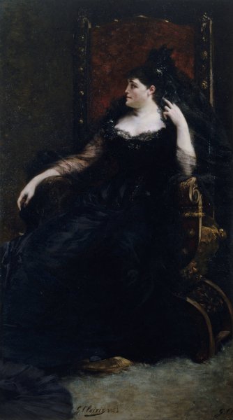 Main Product Photo of Portrait de -Gabrielle Krauss  Painting by Georges Jules Victor Clairin