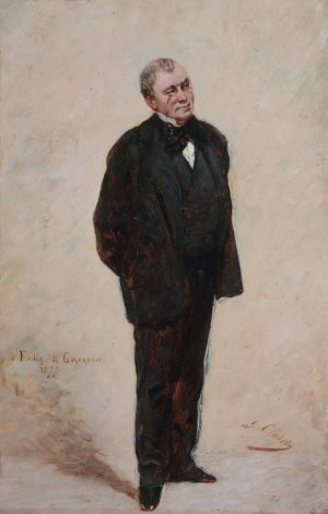 Portrait d'emile de Girardin by Georges Jules Victor Clairin Oil Painting