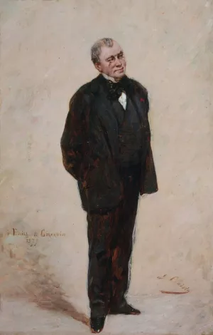 Portrait d'emile de Girardin by Georges Jules Victor Clairin Oil Painting