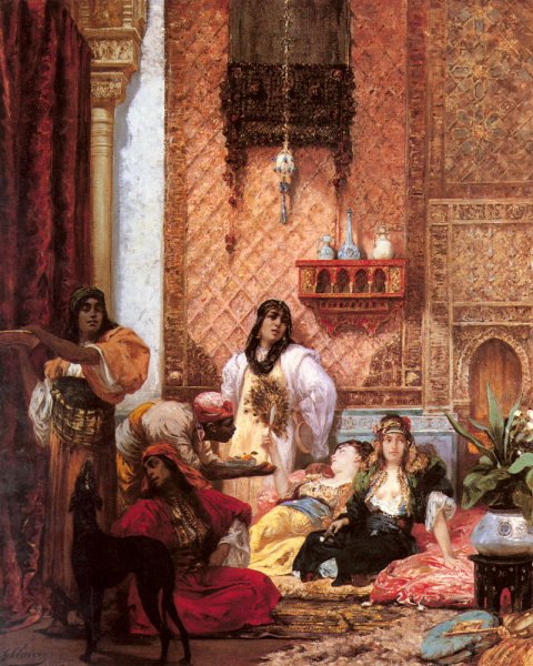 Main Product Photo of The Sultan's Favorites Painting by Georges Jules Victor Clairin
