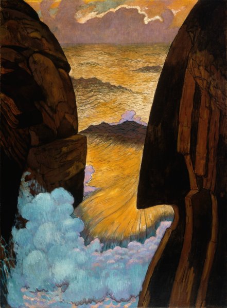 Vorhor, The Green Wave  by Georges Lacombe - Hand-Painted Oil Painting Reproduction