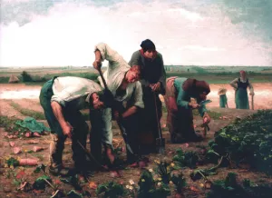 Hard Work by Georges Laugee - Oil Painting Reproduction