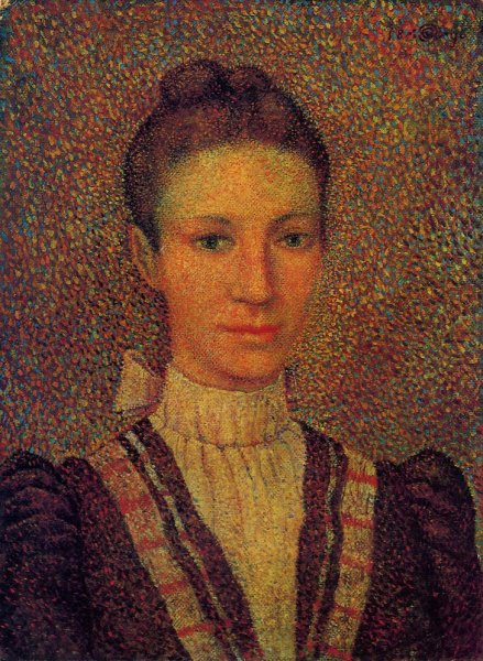 Main Product Photo of Bust of a Young Girl Painting by Georges Lemmen