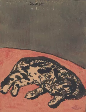 Cat by Georges Lemmen Oil Painting