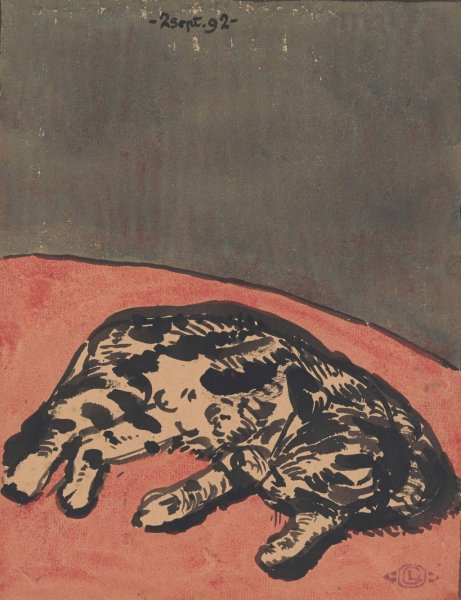 Main Product Photo of Cat Painting by Georges Lemmen