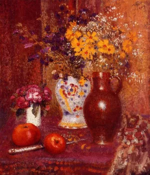 Flowers and Apples painting by Georges Lemmen