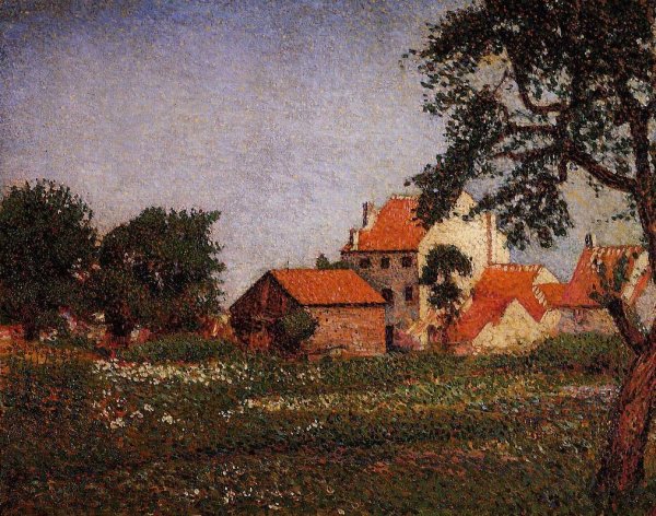 Main Product Photo of Houses at La Hulpe Painting by Georges Lemmen