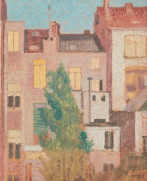 Houses by Georges Lemmen Oil Painting