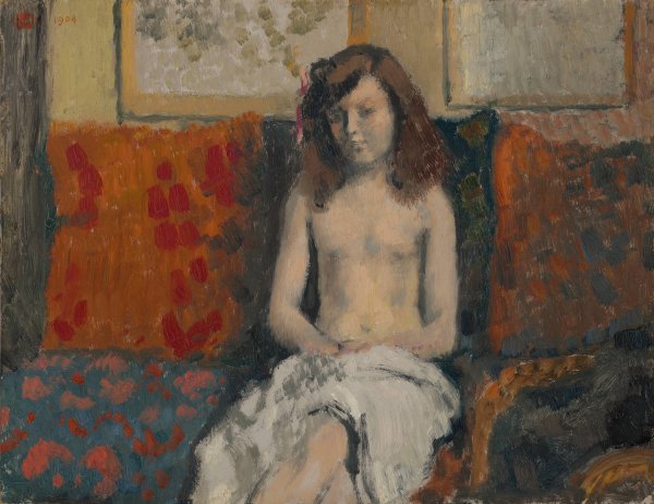 Main Product Photo of Jeune fille dans un interieur  Painting by Georges Lemmen