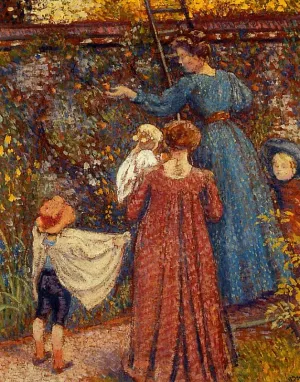 Picking Fruit No.2 Oil painting by Georges Lemmen