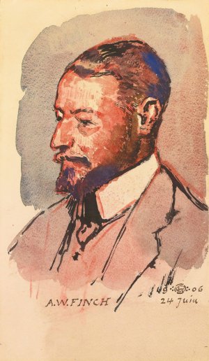 Portrait De L'artiste, Alfred William Finch by Georges Lemmen Oil Painting