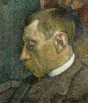Portret van Verhaeren by Georges Lemmen Oil Painting