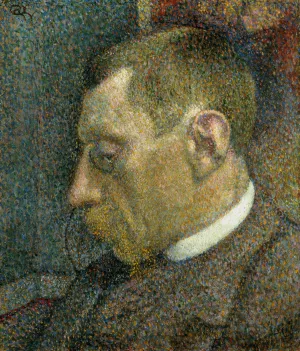 Portret van Verhaeren by Georges Lemmen Oil Painting