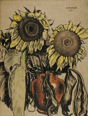 Sunflowers by Georges Lemmen Oil Painting