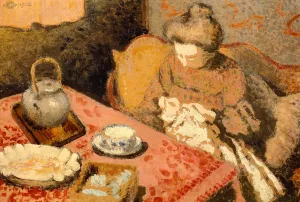 Tea also known as Madame Gaorges Lemmen by Georges Lemmen Oil Painting