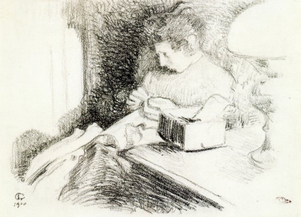 Main Product Photo of The Dressmaker Painting by Georges Lemmen