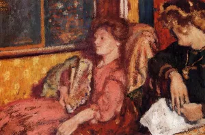 The Talk also known as Two Women in an Interior by Georges Lemmen Oil Painting