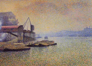 The Thames. the Elevator painting by Georges Lemmen