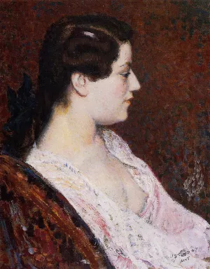 Woman with Bared Breast Oil painting by Georges Lemmen