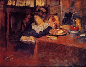 Young Woman Seated in an Interior