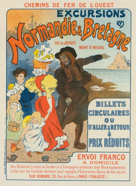 Excursions En Normandie Et Bretagne  by Georges Meunier - Hand-Painted Oil Painting Reproduction