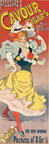 Frossard's Cavour Cigars  by Georges Meunier - Hand-Painted Oil Painting Reproduction