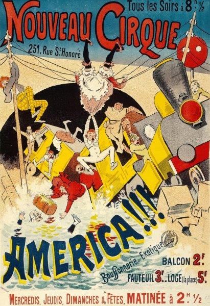 Ouveau Cirque, America!!!  by Georges Meunier - Hand-Painted Oil Painting Reproduction