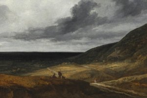 Landscape Near Paris by Georges Michel Oil Painting
