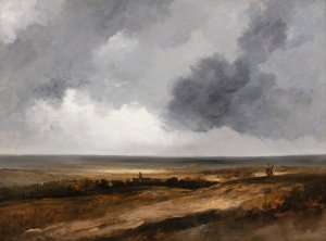 Sun Effect On The Plain by Georges Michel Oil Painting