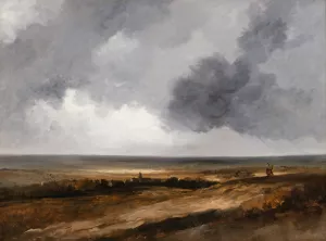Sun Effect On The Plain by Georges Michel Oil Painting