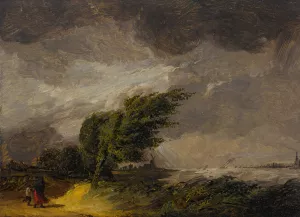 The Approaching Storm by Georges Michel Oil Painting
