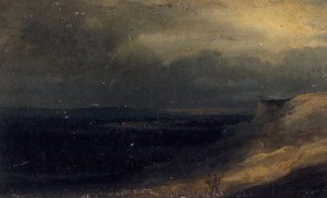 Vue presumee de Montmartre. by Georges Michel Oil Painting