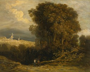 Woodcutters by Georges Michel Oil Painting