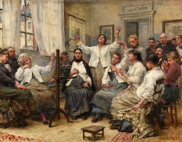 Les Fascines de la Charite  by Georges Moreau De Tours - Hand-Painted Oil Painting Reproduction