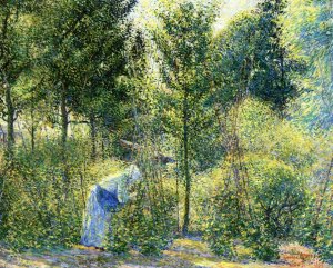Bean Poles by Georges Morren Oil Painting