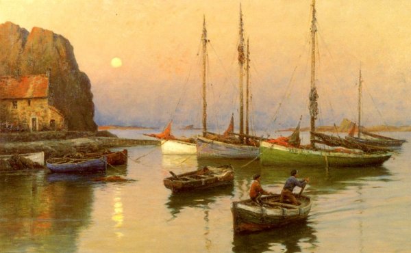 Main Product Photo of Back To The Quay Painting by Georges-Philibert Maroniez