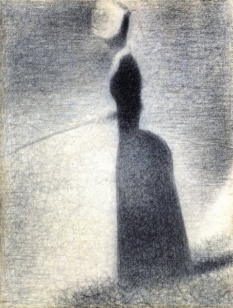 A Woman Fishing by Georges Seurat - Hand-Painted Oil Painting Reproduction