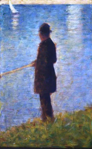 Angler painting by Georges Seurat
