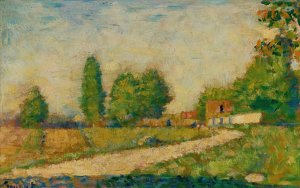 Au Bord Du Village by Georges Seurat Oil Painting
