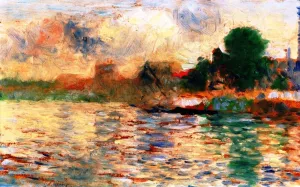 Bank of the Seine by Georges Seurat - Oil Painting Reproduction