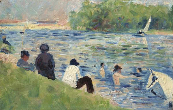 Bathers  by Georges Seurat - Hand-Painted Oil Painting Reproduction