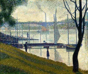 Bridge at Courbevoie painting by Georges Seurat