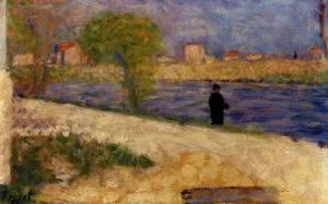 Etude dans l'Ile by Georges Seurat Oil Painting