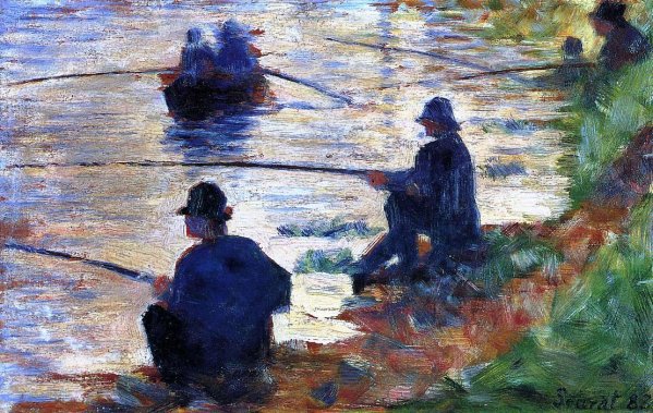 Fishermen by Georges Seurat - Hand-Painted Oil Painting Reproduction