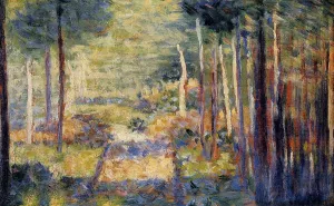 Forest Path, Barbizon Oil painting by Georges Seurat